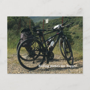 Fietsen maakt me gelukkig briefkaart