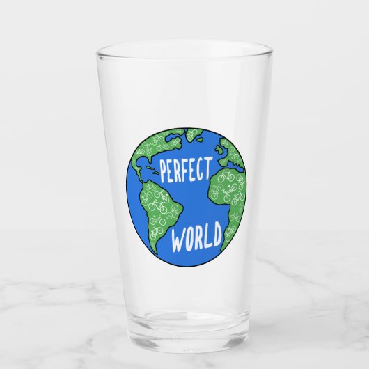 fietsen maken een perfecte wereld glas (Voorkant)