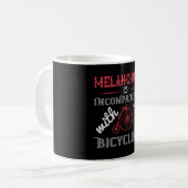 Fietsen - Melancholy is niet compatibel Koffiemok (Voorkant links)