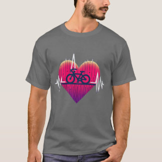 Fietsen met ECG en passie voor deze sport T-shirt