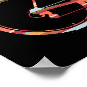 fietsen met gestreepte fiets poster (Hoek)