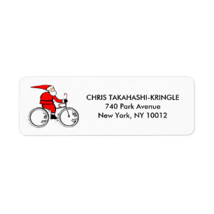Fietsen met Kerstmis Etiket
