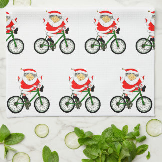 Fietsen mevrouw Claus Fietsevenement Theedoek