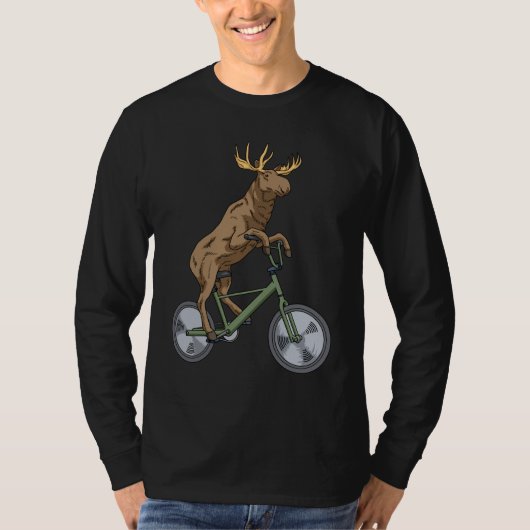 Fietsen Moose Gift Mannen Vrouwen Moose T-shirt (Voorkant)