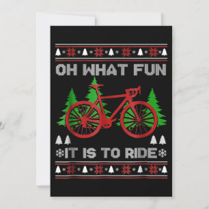 Fietsen Oh Wat Leuk Fiets Horrorsweater Kerstmis Notitiekaartje