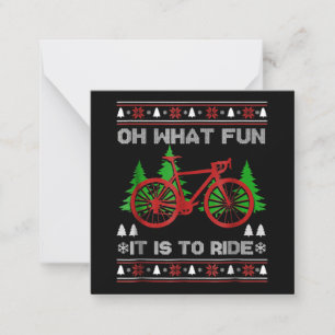 Fietsen Oh Wat Leuk Fiets Verschrikkelijke Kerst T Notitiekaartje