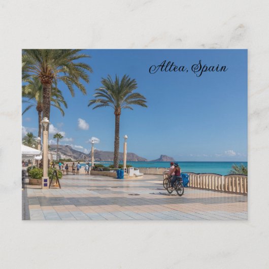 Fietsen op de promenade briefkaart (Voorkant)