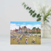 Fietsen op de stoep briefkaart (Staand voorkant)