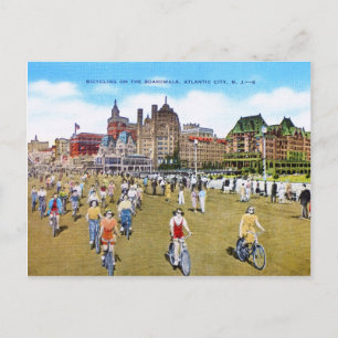 Fietsen op de stoep briefkaart