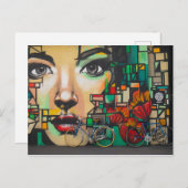 Fietsen op graffiti briefkaart (Voorkant / Achterkant)