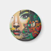 Fietsen op graffiti magneet (Voorkant)