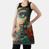 Fietsen op graffiti schort (Insitu)