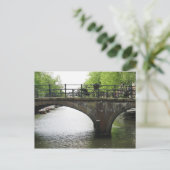 Fietsen op het Briefkaart Amsterdam Bridge (Staand voorkant)