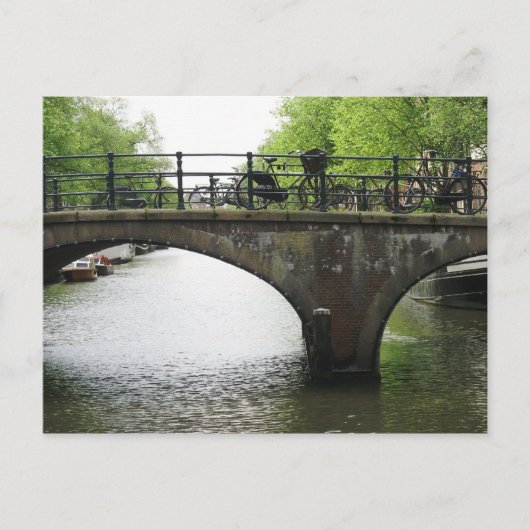 Fietsen op het Briefkaart Amsterdam Bridge (Voorkant)