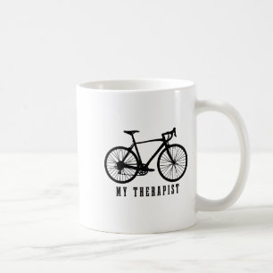 Fietsen op mijn therapeutische grappige racefiets koffiemok