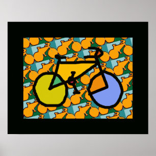 fietsen pop-decor poster