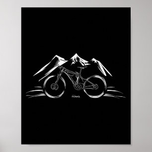Fietsen Racefiets Motivatie Mountainbike CL Poster