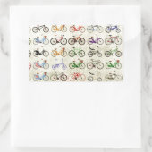 fietsen rechthoekige sticker (Tas)