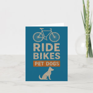 Fietsen rijden hondenliefhebbers illustratie kaart