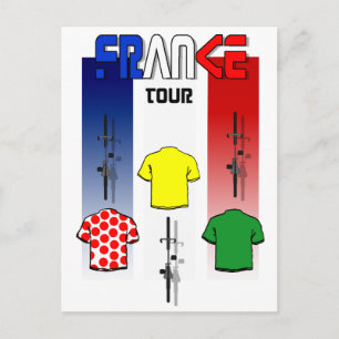Fietsen rondreizend Franse fietsers Briefkaart