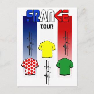 Fietsen rondreizend Franse fietsers Briefkaart