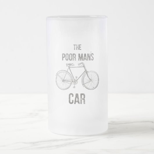 Fietsen: Slechte auto van Man Matglas Bierpul (Center)