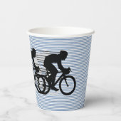 Fietsen Stripes Design papieren beker (Achterkant)