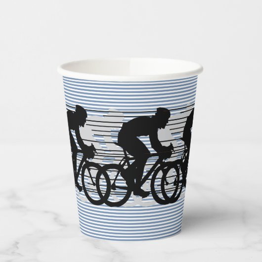 Fietsen Stripes Design papieren beker (Links)