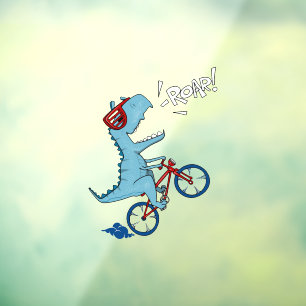 Fietsen T-Rex Roar Raamsticker