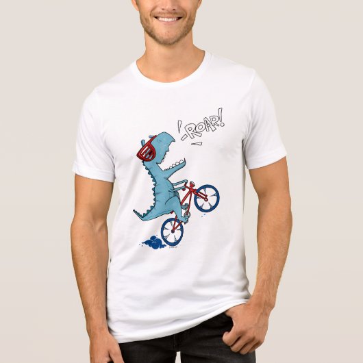 Fietsen T-Rex Roar Tri-Blend Shirt (Voorkant)