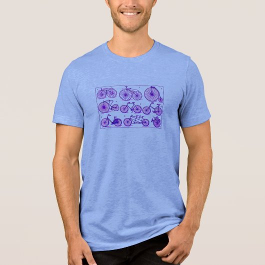fietsen Tri-Blend shirt (Voorkant)
