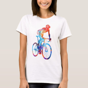 Fietsen van Waterverven voor fietsen T-shirt