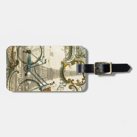  fietsen voor chic - reizigers parijs eiffeltoren bagagelabel (Voorkant horizontaal)