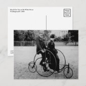 Fietsen voor twee in het Witte Huis 1886 Briefkaart (Voorkant / Achterkant)