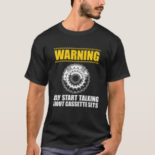 Fietsen - Waarschuwing kan beginnen met praten ove T-shirt