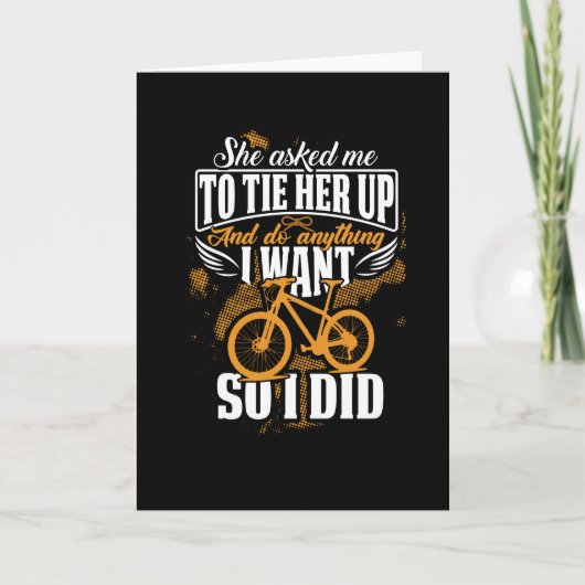 Fietsen Wiel Grappig Plezier Humor Rijden Kaart (Voorkant)