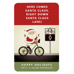 Fietsen Wielrennen Vakantie Kerstkaart Magneet