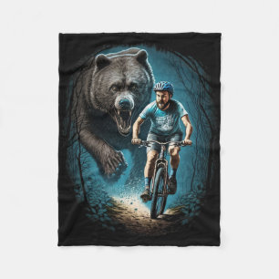 Fietsen Wielrenner Grizzlybeer Mtb Mountainbiken Fleece Deken