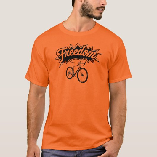 Fietsen zijn vrijheid t-shirt (Voorkant)