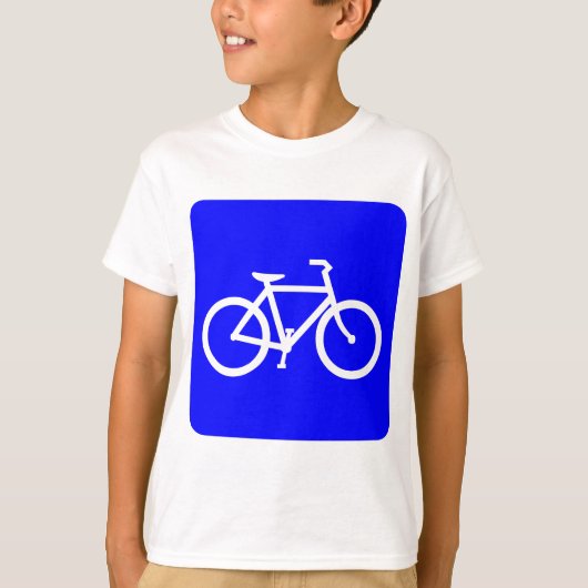 Fietsenbord - blauw t-shirt (Voorkant)