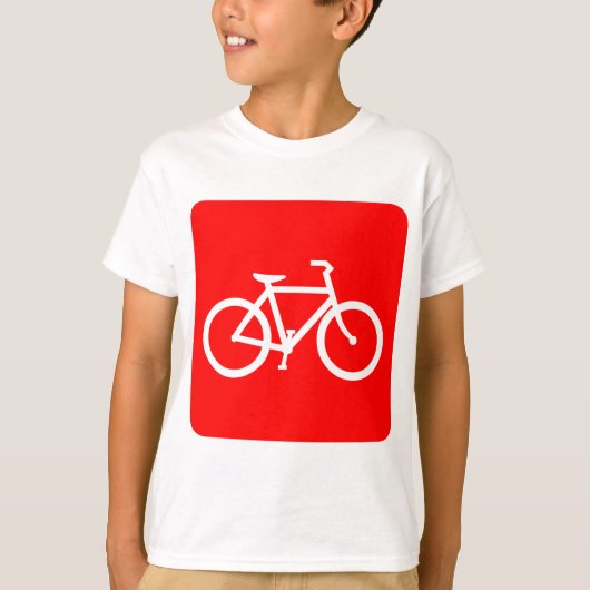 Fietsenbord - rood t-shirt (Voorkant)