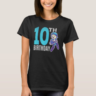 Fietsende Jongen 10e Verjaardag Jongen Bmx Fiets F T-shirt