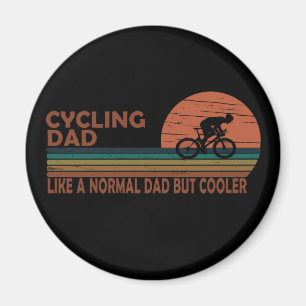 fietsende papa als een normale papa maar cooler magneet