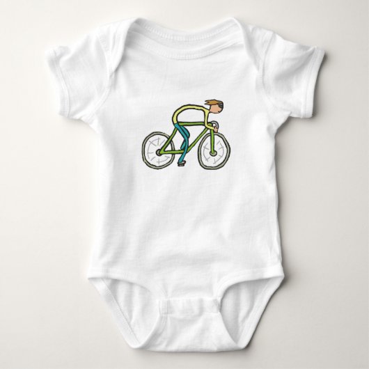 Fietsende Stickman Romper (Voorkant)