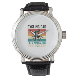 Fietsende Vader Vintage Biker Vader T-Shirt Ontwer Horloge