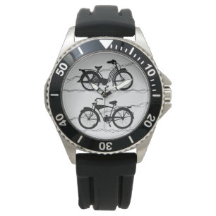 Fietsenfiets zwart 1 horloge