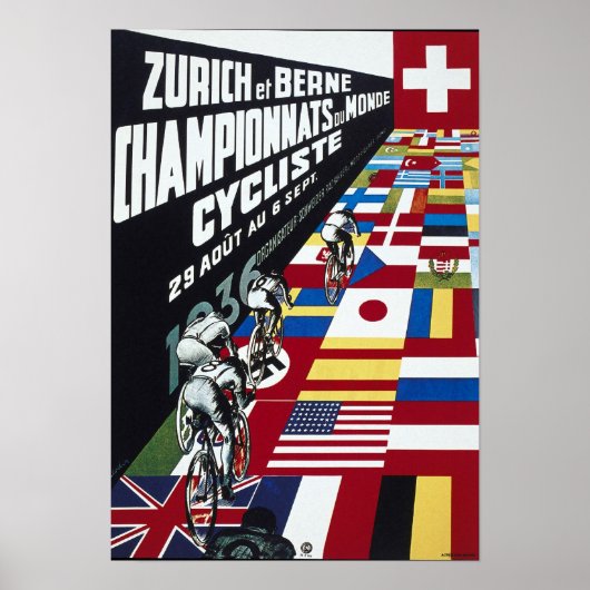 Fietsenkampioenschap Adverteren  zurich Poster (Voorkant)