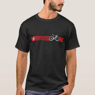 Fietsenlijst Vlag Zwitserland Zwitserse CH Bike Ra T-shirt