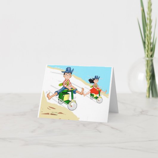 Fietsenloop voor de Rozen Notitiekaartje (Voorkant)