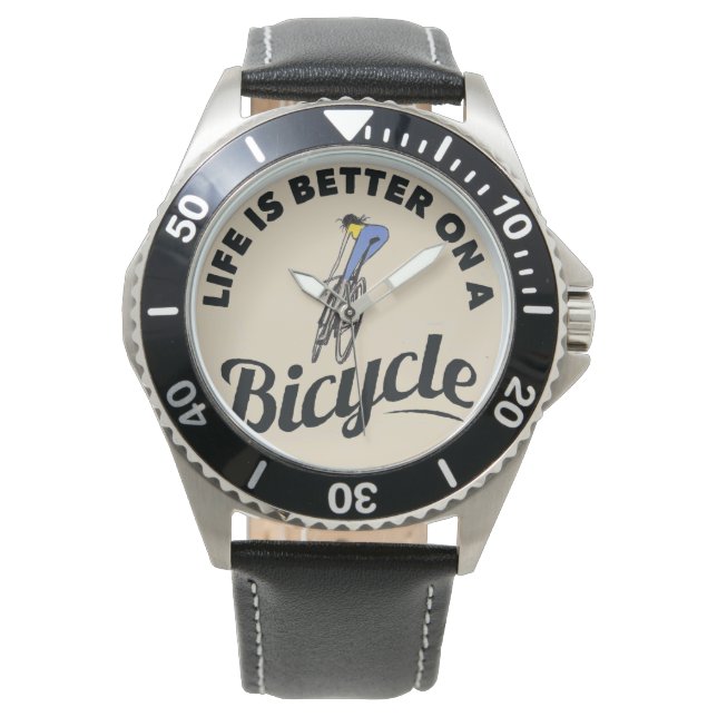 fietsenmeisje horloge (Voorkant)
